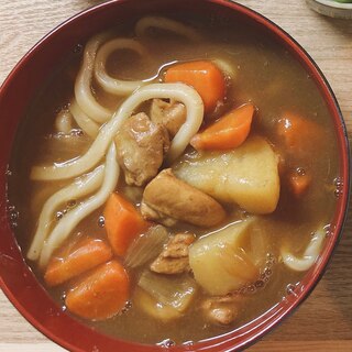 前日のカレーでカレーうどん